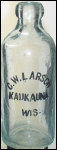 KaukaunaAntiqueWisconsinHutchBottle