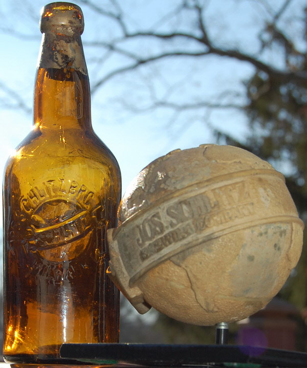 Enhancing your bottle collection with Go Withs adds to the history of the era you represent Schiltz beer botle WITH Schiltz
